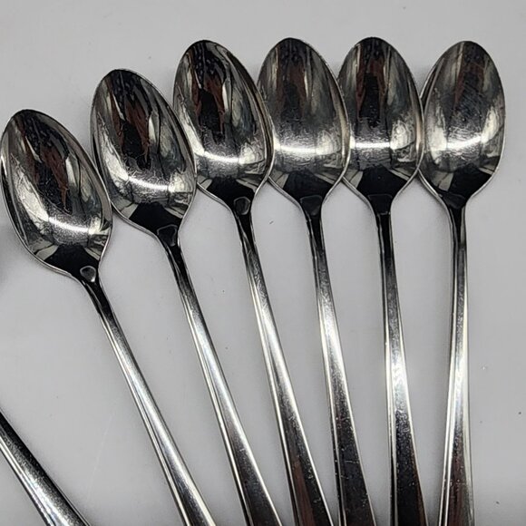Vintage Oneida Profile Deluxe Stainless Steel 6 Iced Tea Spoons and Ladle - Picture 3 of 6